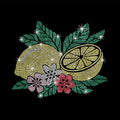 1 Pc Fresh Lemon Floral Iron on Rhinestones Transfer, Summer Fruit Hotfix Iron on Patch Transfer Decals Crystal Heat Transfer Clothing Repair Decor for T-Shirt Hat Jacket Party Decor by GOMAKERER