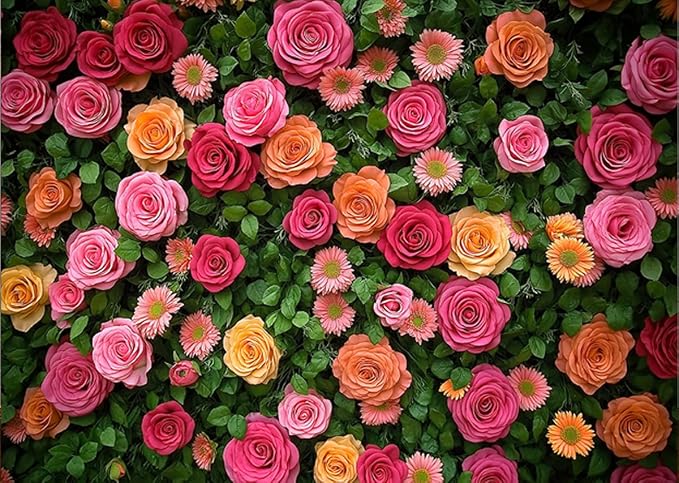 Floral Backdrop for Photography Mother's Day Backdrop Wedding Backdrops Spring Flower Photography Backdrop Backdrops for Photographers Studio Props 10X8FT 049 by Hnzwbxg