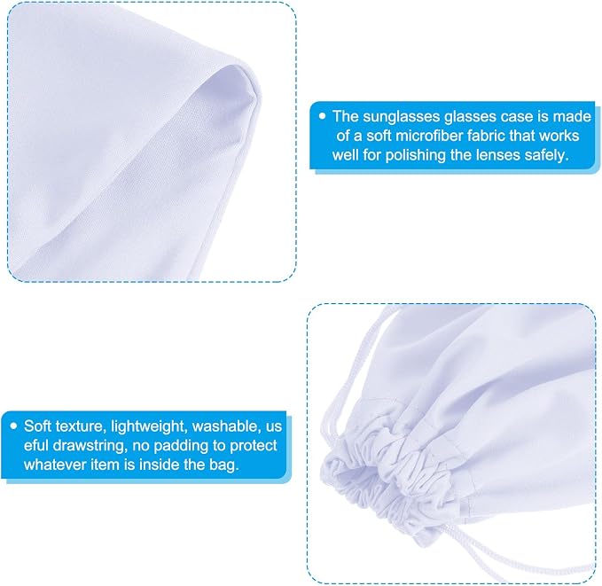 PATIKIL Ski Goggle Bag Microfiber Snow Goggles Case Cover Soft Storage Sleeve Drawstring Pouch - Image 3