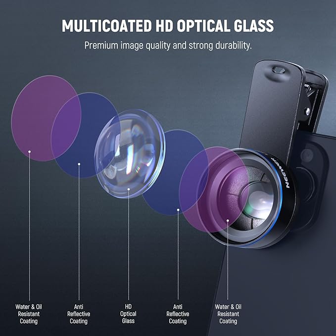 NEEWER Basics 15x Macro Phone Lens Kit with 37mm Lens Clamp, HD Camera Accessories Compatible with iPhone Samsung Android Smartphone, LS-69 - Image 4