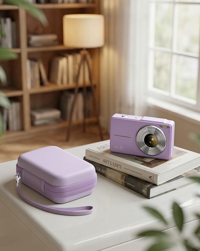 ProCase Digital Camera Case for KODAK Pixpro, Compact Travel Bag -Violet | Vlogging Camera for CAMKORY/Lecran/Lecnippy/Froitx/aycy/FJFJOPK/KODAK PIXPRO FZ55/FZ45 4K, Mesh Pocket for Batteries, SD Card - Image 8