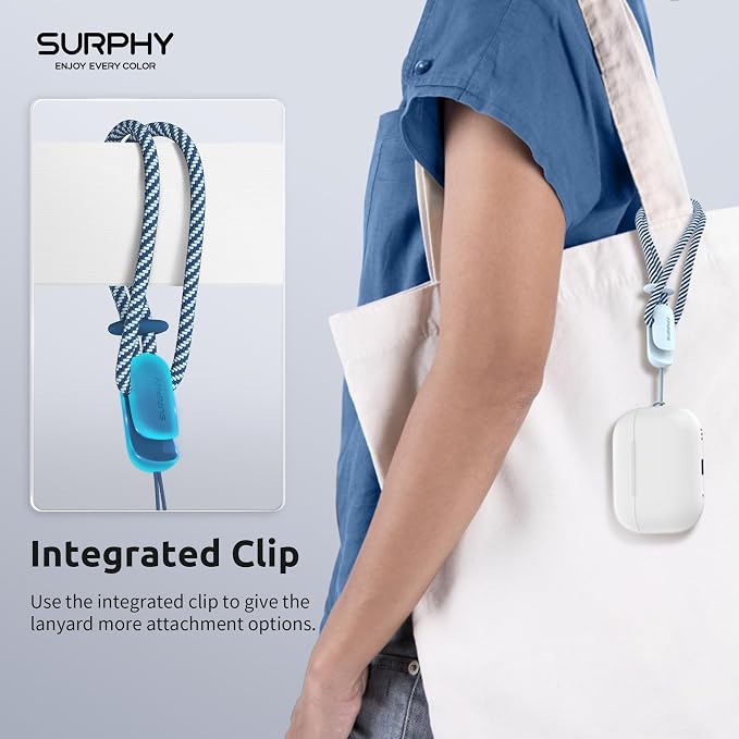 SURPHY 2 Pack Phone Lanyard, Phone Wrist Strap for Case, Camera Wrist Strap | Ultra-Light 2-Color Braided Phone Strap, Cellphone Charm Strap, Anti-Lost Wrist Lanyard for Women and Men, Cloud Blue Jay - Image 3