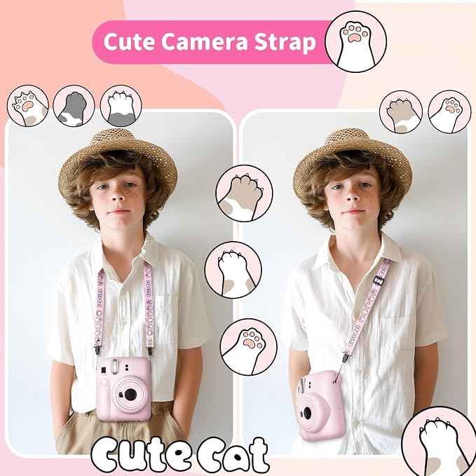 VOVMOEYA Camera Strap for Cute Camera,Camera Lanyard Neck Strap for mini Camera,Cute Camera Strap for Fujifilm mini Camera - Image 3