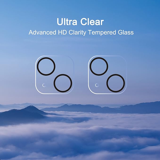 Ailun 2 Pack Camera Lens Protector for iPhone 13 & iPhone 13 Mini | Tempered Glass, Ultra HD, Anti-Scratch, Easy to Install, Case Friendly, Does not Affect Night Shots - Image 4