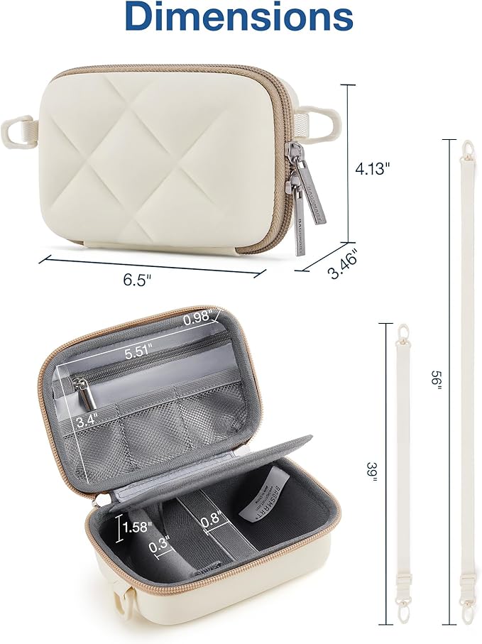 BAGSMART Digital Camera Case Protective Lightweight Camera Bag with Strap | Waterproof & Shockproof Small Camera Case with 2 Carrying Ways for Canon PowerShot G7X Mark II/III/Sony DSCW800/DSCW830 - Image 6