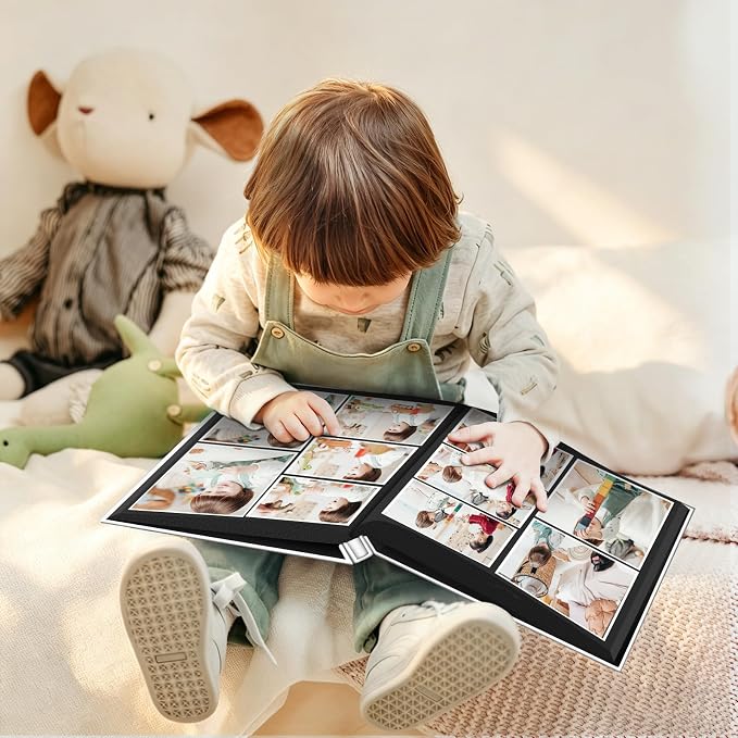 Popotop Photo Album 4x6 600 Pockets for Wedding Gifts,Linen Hardcover Picture Albums for Family Anniversary Baby Vacation Pictures - Image 2