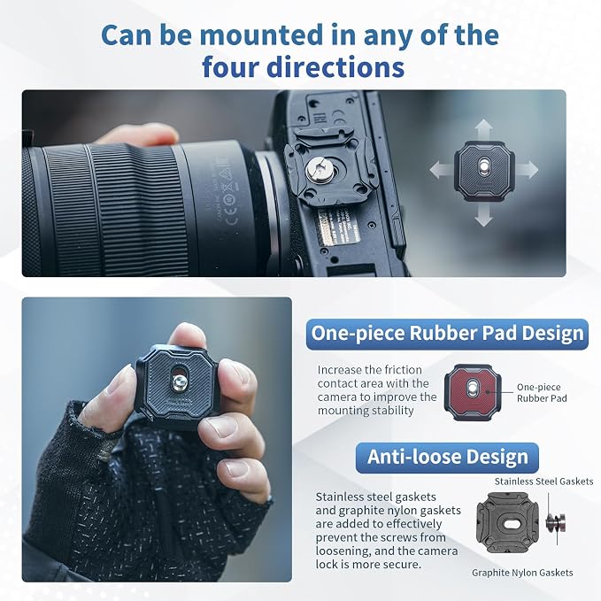 FALCAM F38 Camera Strap Quick Release Kit | Camera Holder for Neck/Shoulder Strap, Plate and Base - Image 8