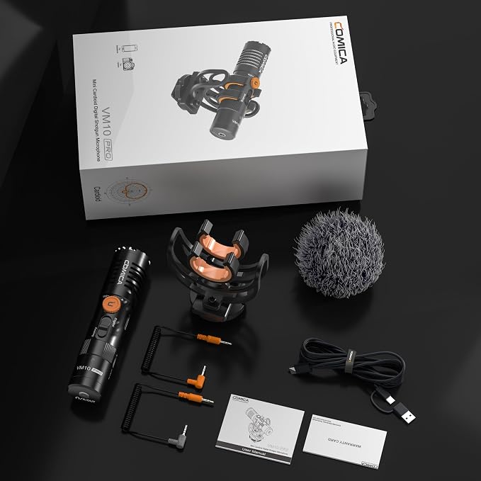COMICA VM10PRO Universal Video Microphone for Camera, iPhone, Android Phone | 3.5mm/USB-C Analog/Digital Output, Noise Cancellation, Super Cardioid Pickup, Professional Video Mic for YouTube TikTok Vlog - Image 9