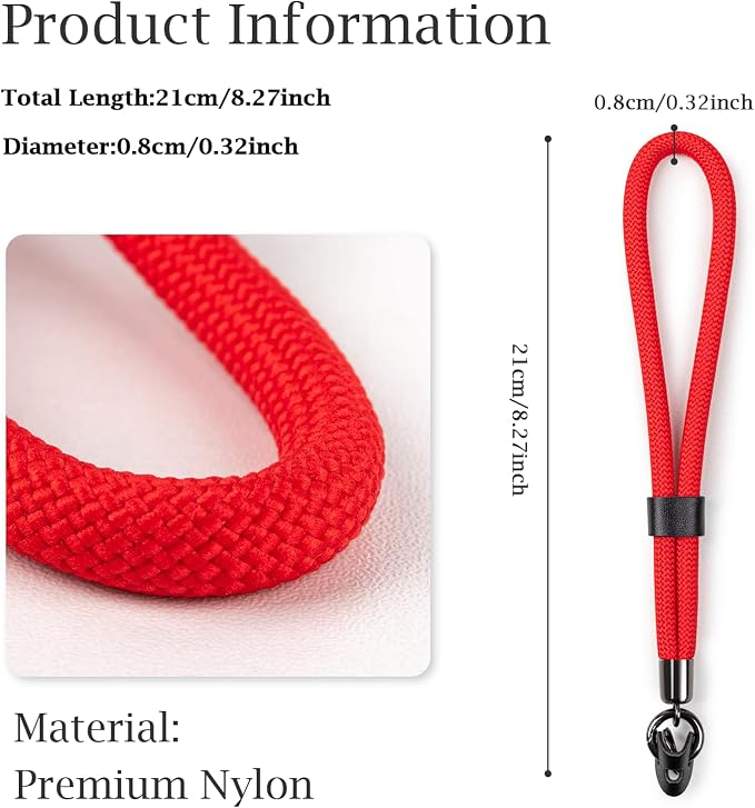 VOVMOEYA Camera Wrist Strap Rope,Camera Hand Strap Compatible with Fujifilm Canon DSLR Camera - Red - Image 2
