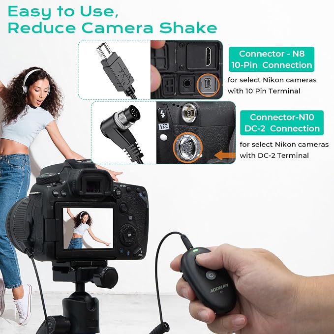USB-C Rechargeable Wireless Camera Remote Shutter Release for Nikon | D200, D300, D750, D5000, D5100, D5200, D5600, D7200, D7500, Z6, Z7, D800, D850, Coolpix P1000 - Image 7
