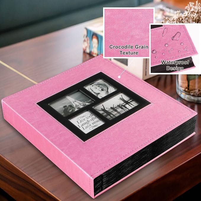 Ywlake Photo Album 4x6 500 Pockets Photos, Extra Large Capacity Family Wedding Picture Albums Holds 500 Horizontal and Vertical Photos Pink - Image 3