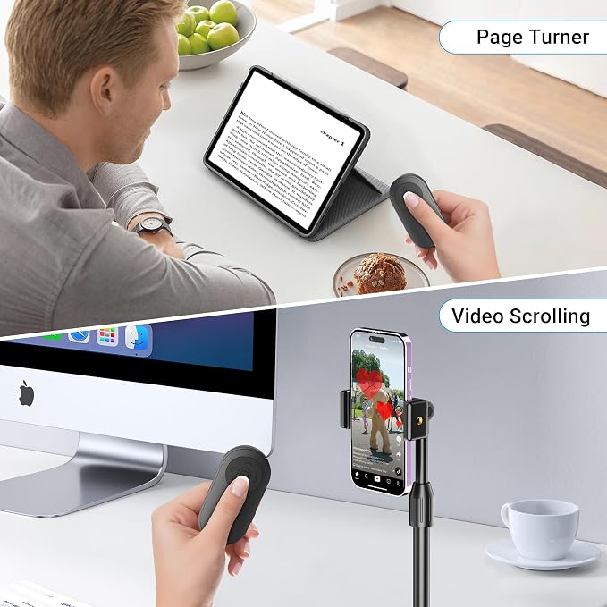 Wireless Camera Remote Control with Zoom for iPhone & Android, Bluetooth Camera Remote Shutter with Front/Rear Camera Switch for Photo & Video, Smartphone Bluetooth Clicker for TikTok. - Image 6