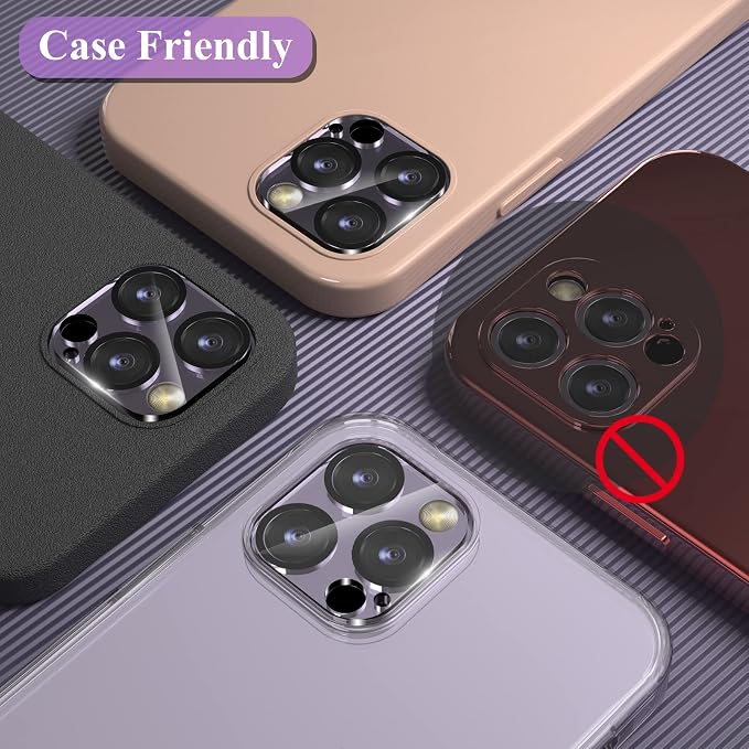 YWXTW [5 Pack Designed for iPhone 14 Pro Max Camera Lens Protector, for iPhone 14 Pro Camera Lens Protector, Night Shooting Mode, Anti Scratch HD Clear 9H Hardness Tempered Glass - Image 6