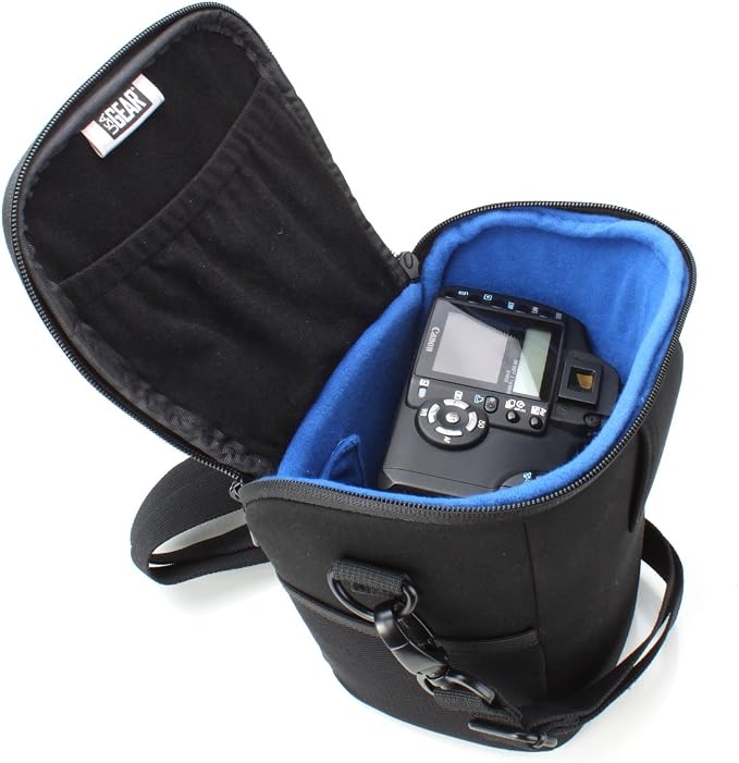 USA Gear DSLR Camera Case for Men and Women with Top Loading Accessibility, Adjustable Shoulder, Small Camera Sling Bag, Travel Padded Handle - Camera Holster Bag for Nikon, Canon, Panasonic (Black) - Image 2