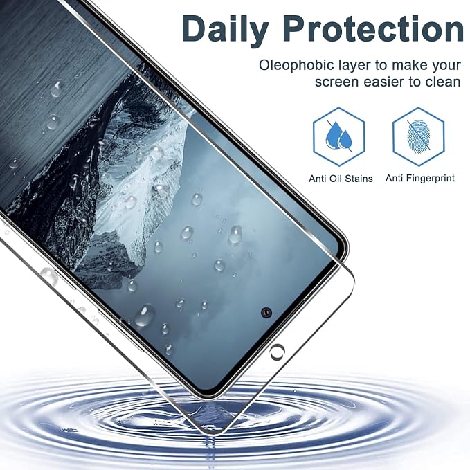 [3+3 Pack] Galaxy A52 5G Screen Protector + Camera Lens Protector, 9H Tempered Glass Film, Scratch Resistan, Easy Installation, Bubble Free, HD Screen Protector for Samsung Galaxy A52 5G/4G/A52s 5G - Image 4