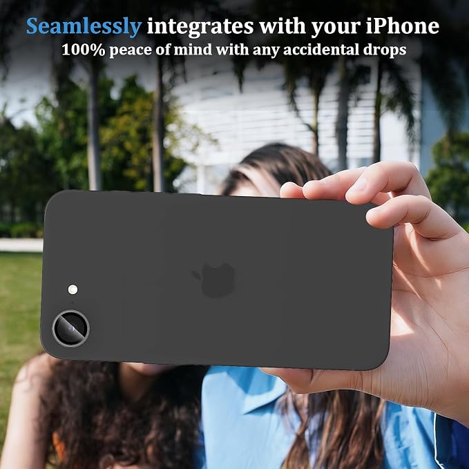 (3 Pack) Camera Lens Protector for iPhone 17e / iPhone 16e,Military Grade Shatterproof,Anti Scratch, Bubble Free,Tempered Glass Screen Protector - Image 6