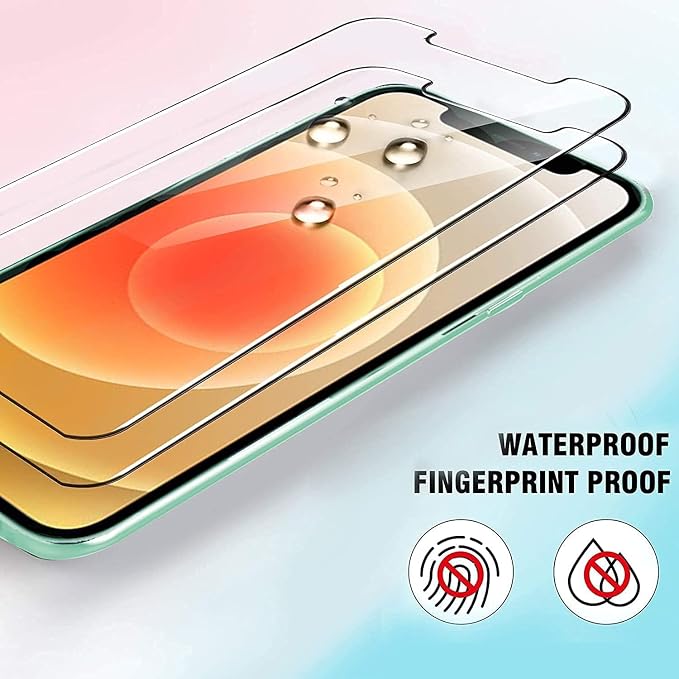 Ferilinso Screen Protector for iPhone 12, Tempered Glass, Case Friendly | 2 Pack, 9H+ Hardness, Military-Grade Shatterproof, HD Clear, Easy Installation Bubble Free, with Camera Lens Protectors - Image 4