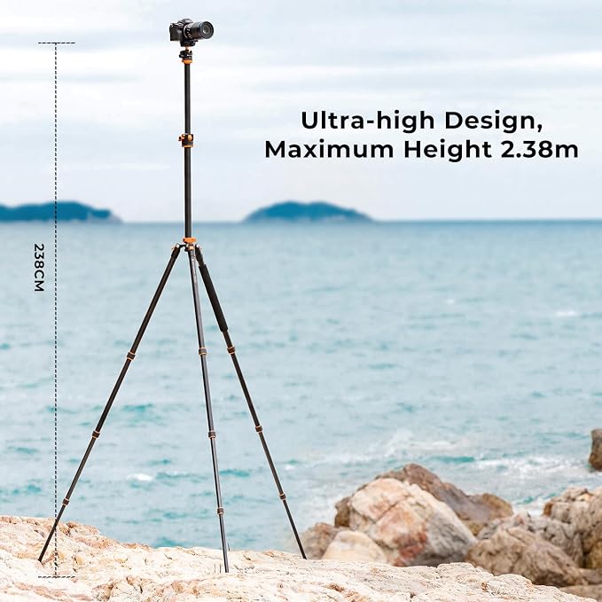 K&F CONCEPT 94 Inch Camera Tripods 4 Section Ultra High Aluminum Professional Detachable Monopod Tripod with 360 Degree Ball Head Quick Release Plate for DSLR SLR Cameras T254A8+BH-28L (SA254T1) - Image 3