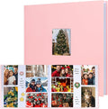 600 Pocket 4x6 Photo Album with Writing Space, Linen Cover, Pink | Large Capacity, 4x6 Album Book, with Memo for Family, Wedding Baby, Travel Memories Graduation Pictures by Xfveiwoo