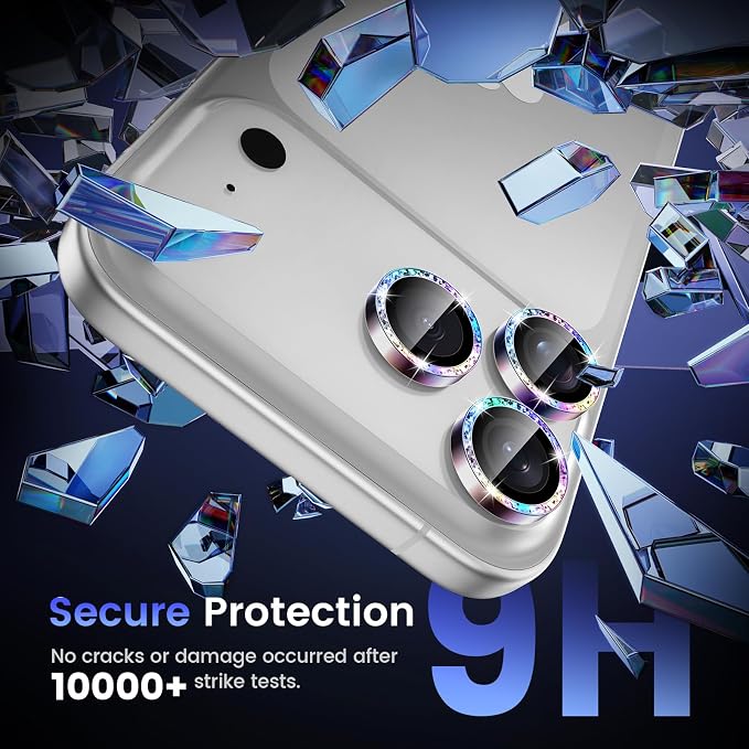 Tensea Camera Lens Protector Compatible for iPhone 17 Pro Max/17 Pro | Metal Aluminum Alloy Tempered Glass Cover Bling Camera Screen Protector Accessories, Case Friendly - Image 5