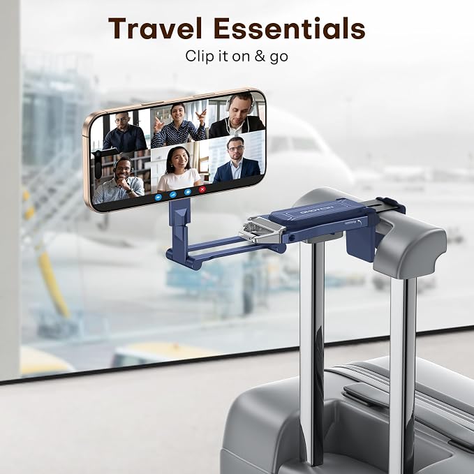 OMOTON TP02 360°Rotating Adjustable Aluminum for MagSafe Tripod, Navy Blue | Magnetic Phone Tripod for iPhone 17/16/15 Pro Max Air, Foldable Cell Phone Stand Fits Vlog, Gym Travel Essentials Accessories - Image 9