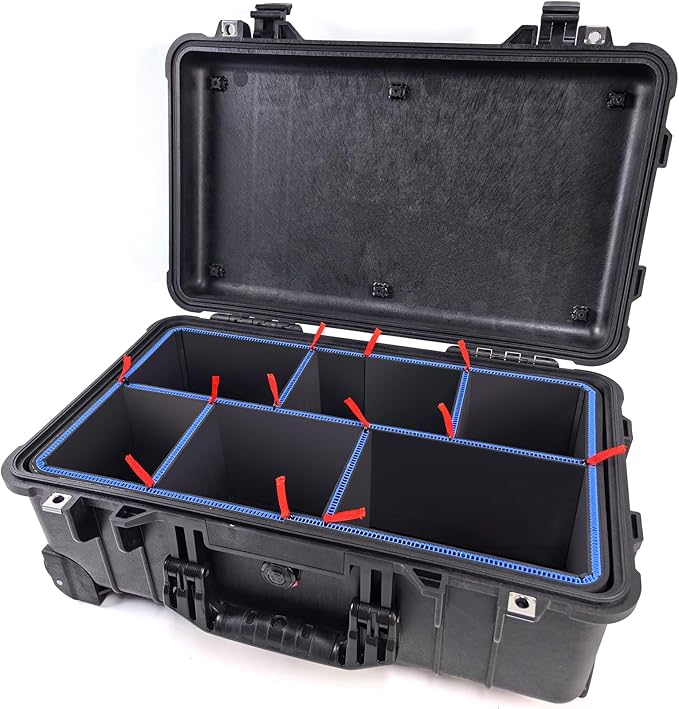 LAFENLIN UPGRADE DIY Divider System for Pelican 1510 Case, Customizable Organizer with U-Clips & Red Pull Tabs, Secure Foam Inserts for Tools, Camera, Medical, Tactical Gear (Case NOT Included) | Professional Divider with U-clips & Red Pull Tabs, Utili... by LAFENLIN-HardCaseLock
