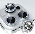 Choiche for iPhone 15 Pro/iPhone 15 Pro Max Camera Lens Protector | Ultra HD, Bling 9H Tempered Glass Camera Cover Screen Protector Metal Ring Decoration Accessories (Glitter-Silver) by Choiche