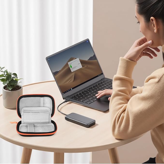 Hard Case for SanDisk Extreme Pro/SanDisk Extreme Portable External SSD 500GB 1TB 2TB 4TB 8TB, Travel Case for External Solid State Drive USB Cable, Protective Cover Storage Bag Fit Memory Card SD - Image 7