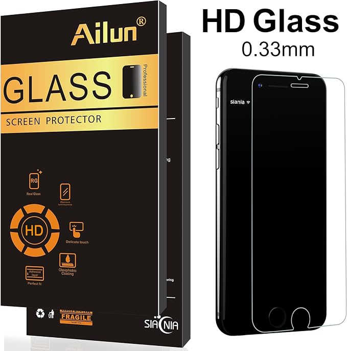 Ailun 3 Pack Screen Protector for Apple iPhone 8,7,6s,6, 4.7 Inch | 2.5D Edge, Tempered Glass, Case Friendly - Image 2