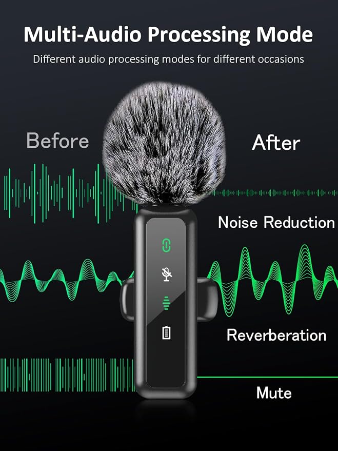 BILIWAL Wireless Lavalier Microphone Lightning Port for iPhone 5-14 Series | Noise Cancelling Lapel Recording Entry-level 2 Pack Mics - Image 3