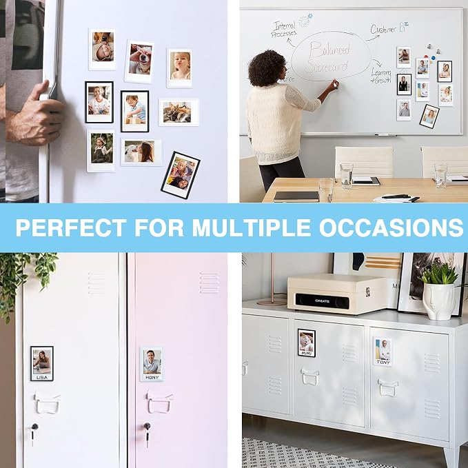 Mini Magnetic Picture Frame for Fujifilm Instax Mini Instant Camera | Fits Mini 13/12/11/41/SE/EVO Camera 2.15"x3.4" Films, Mini Magnet Picture Frames for Fridge, Home, School, Colorful, 30 Pack - Image 3