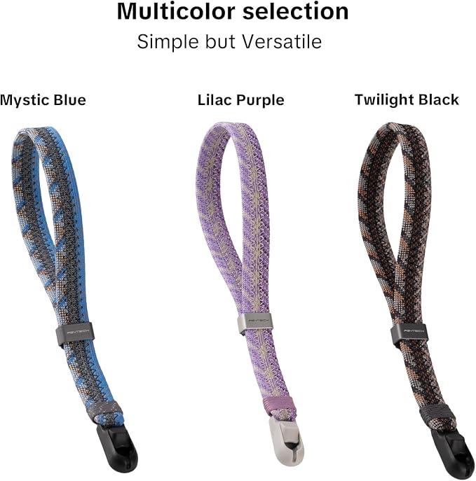 PGYTECH Rope Camera Wrist Strap Slim Trendy Style, Adjustable Quick Release | Camera Hand Strap for Fujifilm/Sony/Nikon/Canon Camera/Phone for Photographers, Anti-Drop, Holds 55.1lb, Twilight Black - Image 8
