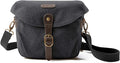 BAGSMART Canvas Crossbody Camera Bag with Rain Cover for Women Men, Black | SLR DSLR Camera Case, Compact Camera Shoulder Bag by BAGSMART