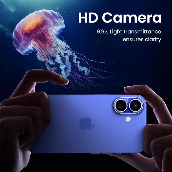 3PCS Rear Back Camera Lens Protector Tempered Glass for iPhone 17/16/16 Plus - HD Clear Full Coverage Guard - Image 5