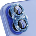 Choiche for iPhone 16/16 Plus Camera Lens Protector, Glitter-Ultramarine | Bling Metal Camera Cover with 9H Tempered Glass Lens Screen Protector Accessories, Strong Adsorption, Case-Friendly by Choiche