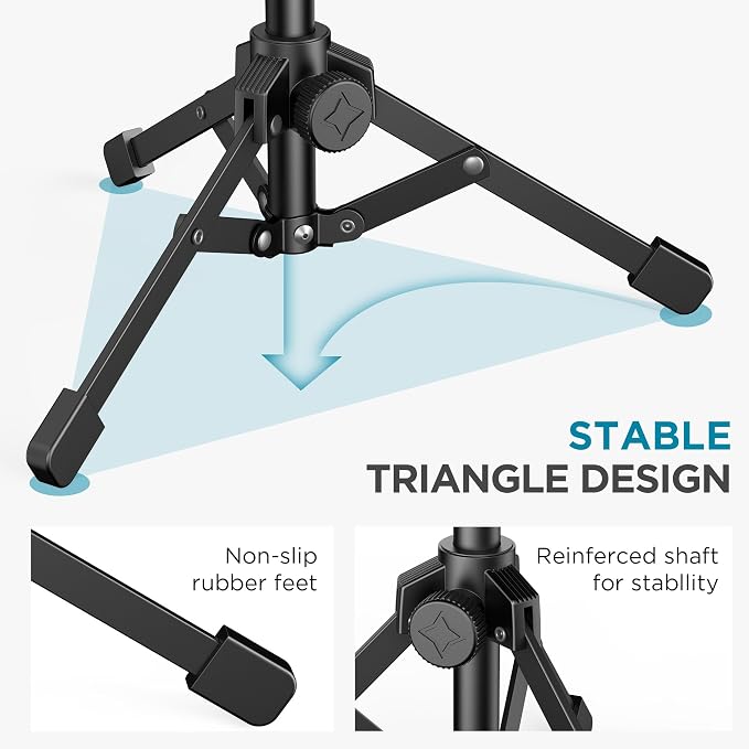 InnoGear Webcam Tripod, Extendable Webcam Stand for Desk with Phone Holder | for Logitech C922 C930e C920S C920 C615 C960 C920x BRIO 4K NexiGo N60, Crisy, Jitter-Free Video, Adjustable Height and Angle - Image 2