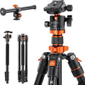 K&F CONCEPT 78 inch DSLR Camera Tripod | Magnesium Alloy, Multi-Angle Center Column, Max Load 22lbs/10kg, O234A7+BH-28L + Arm Kits by KFCONCEPT