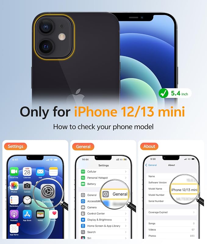 FNTCASE for iPhone 13/12 Mini Case, Fit for Magsafe, Translucent Matte Back | Magnetic Phone Cases, 14FT Military Grade Drop Protection, Slim Shockproof Protective Cover, Blue - Image 2