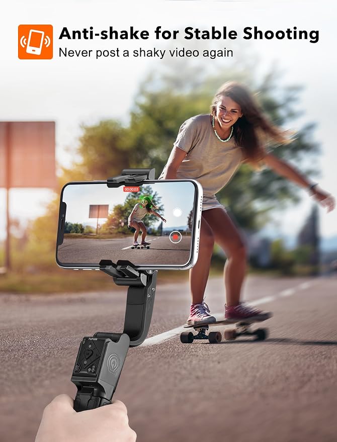 hohem iSteady Q Gimbal 4-in-1 Selfie Stick Tripod with Face Tracking | 4-in-1 Selfie Stick Tripod with 360° Face Tracking, 19.6" Extendable Rod, Bluetooth Remote, Hohem Joy App, 0.43lb Design - Image 2