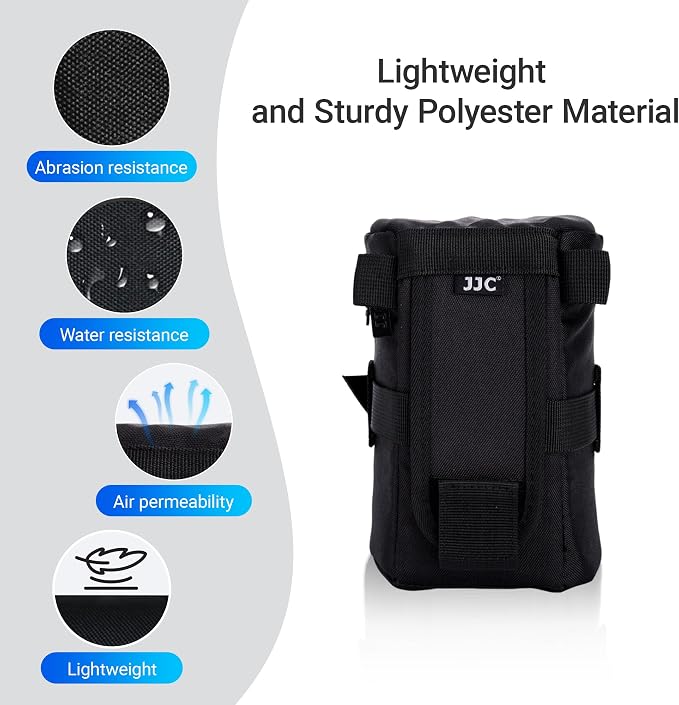 JJC Camera Lens Pouch for NIKKOR 24-120mm 24-70mm Canon EF 24-70mm Lens | Fits lens 3.9 x 6.5" for TAMRO 70-300mm, FUji GF 32-90mm, XF 8-16/16-55mm, AF-S NIKKOR 24mm, 35mm, Canon EF 70-300/ 85mm Lens - Image 2