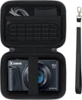 Carrying Case for Canon PowerShot SX740 HS, SX730 HS Camera, Black | SX720 HS, SX620 HS, G7 X Mark III, G7 X Mark II Digital Camera, Storage Holder Travel Bag with Mesh Pocket for Battery Pack by Supmay