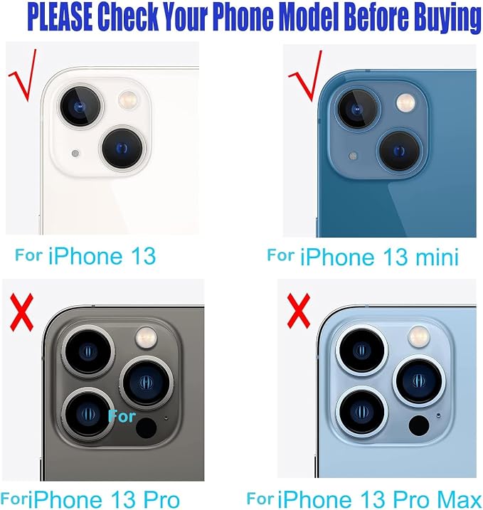 2pcs/Set Rear Camera Lens Covers Replacement for iPhone 13/ iPhone 13 Mini, Anti-Lens Scratch & Waterproof, Back Glass Camera Lens Covers Replacement + Repair Tool Kit - Image 3