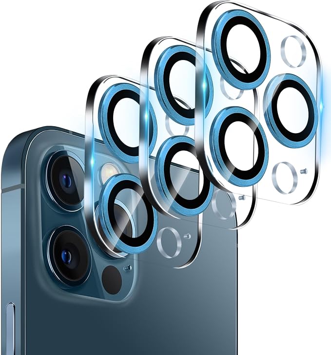 Dengduoduo 3 Pack Tempered Glass Camera Lens Protector for iPhone 12 Pro Max 6.7", Ultra HD, 9H Hardness, Anti-Scratch, Case Friendly, Easy to Install [No Affect on Night Shots] by Dengduoduo