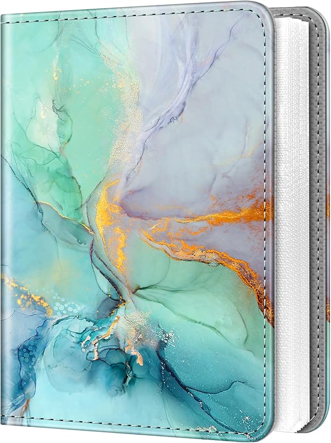 Fintie Mini Photos Album Book for 2x3 Inch Films - 104 Pockets Small Albums | For Fujifilm Instax Mini 13/12/11/99/40/Evo/Se/7+/Liplay Instant Camera, Photos Keepsakes, Kids Memory Book, Emerald Marble by Fintie