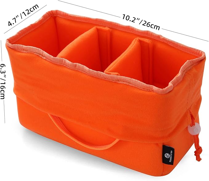Koolertron Shockproof Camera Photo Bag for SLR TLR Camera Insert Partition Padded Case,Can be Put Directly Into the SLR Camera Bag With Freely Adjustable Compartment - Image 3