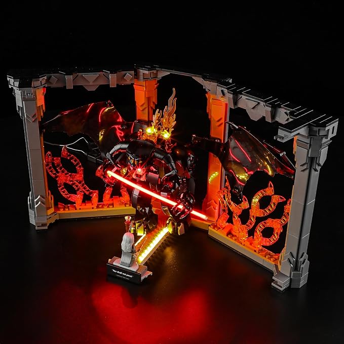 YEABRICKS LED Light Kit for Lego LOTR Balrog Book Nook 10367 | Beginner-Friendly DIY LED Light Kit for Lego 10367, Ideal Home Decor & Birthday Gift for Fans (Model Not Included) - Image 2
