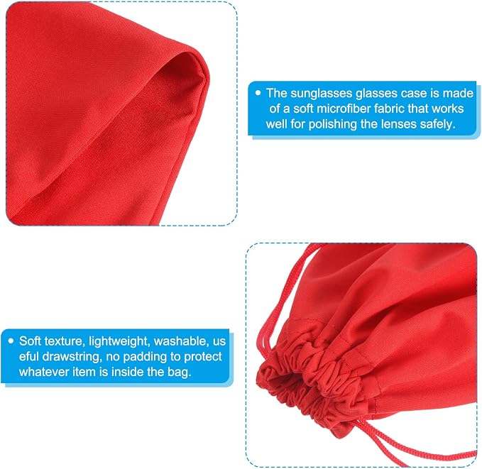 PATIKIL Ski Goggle Bag Microfiber Snow Goggles Case Soft Storage Sleeve Drawstring Pouch - Image 3