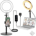 NEEWER 18W 8" Desk Ring Light with Stand, Circle Selfie Light for iPhone Streaming Makeup Video Recording, Video Conference Lighting Kit with Phone Holder for Laptop Computer Zoom Call Podcast, RH8B by Neewer