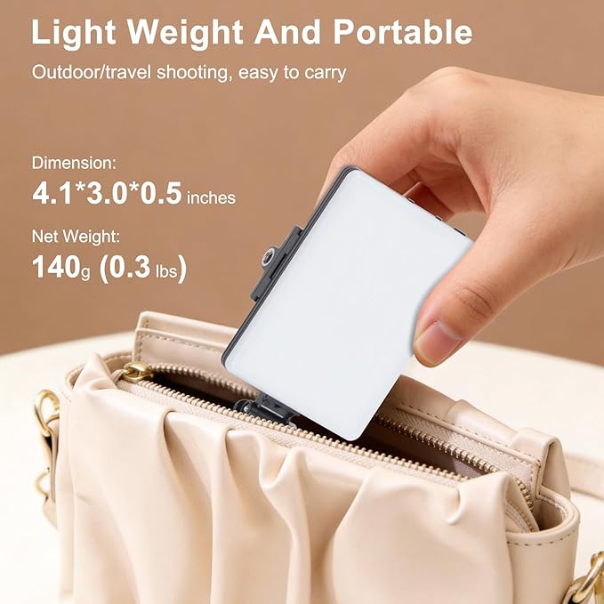 Newmowa 60 LED High Power Rechargeable Clip Fill Video Conference Light | with Front & Back Clip, Adjusted 3 Light Modes for Phone, iPhone, Android, iPad, Laptop, for Makeup, TikTok, Selfie, Vlog - Image 6