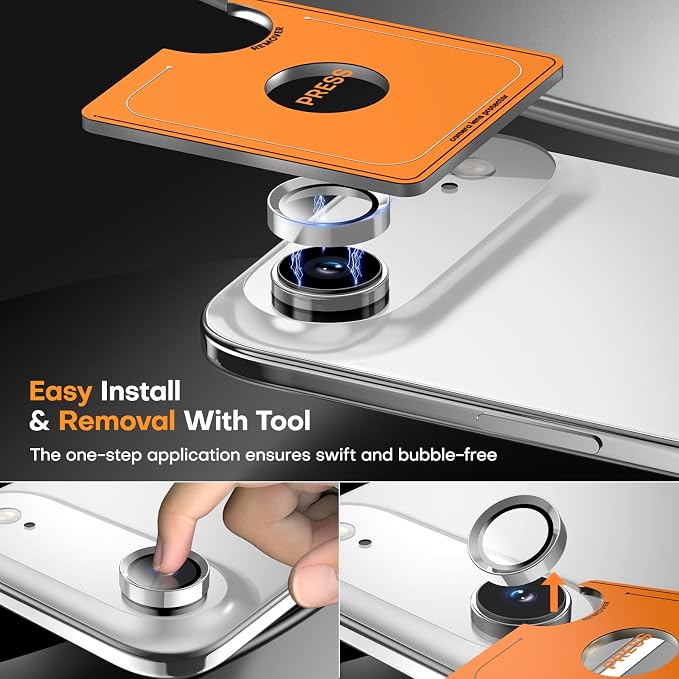 for iPhone Air Camera Lens Protector- Cloud White | 9H Tempered Glass, Metal Individual Camera Cover, Accessories, Anti-drop, Case Friendly, HD Clear, Anti-Scratch - Image 7